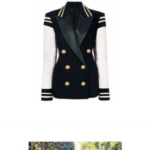 Varsity Gold Button Blazer
